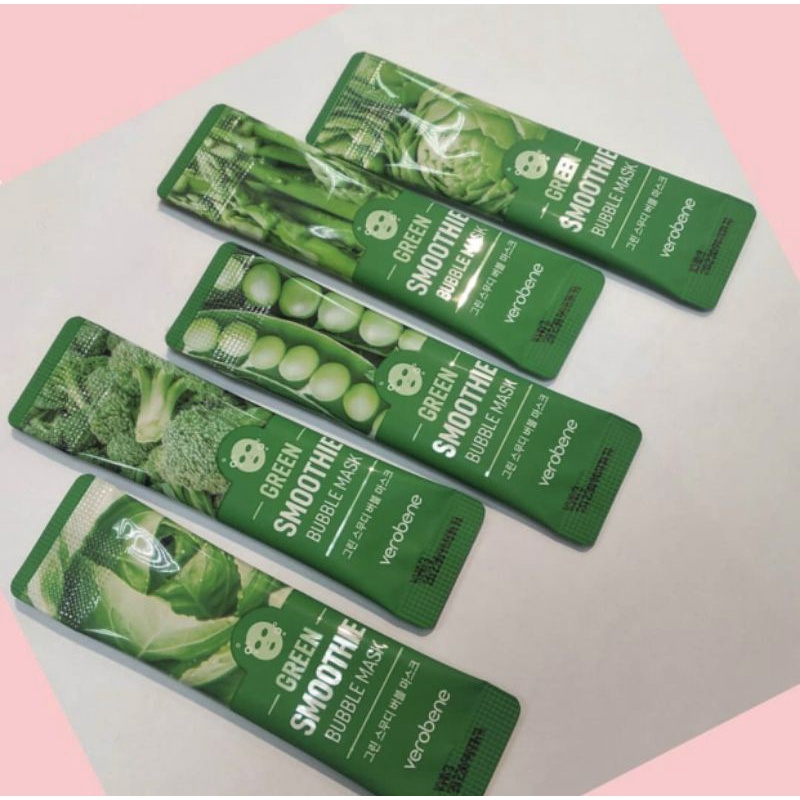 Mặt nạ sủi bọt thải độc Xanh- Hồng Green Smoothie Bubble Mask 5gx10ea