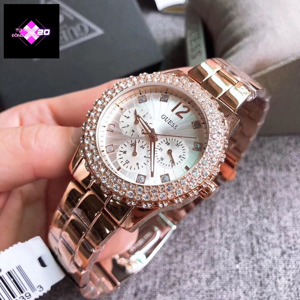 ( Sẵn 2 màu )  Đồng Hồ Nữ Guess Ladies Watch Dazzler #W0335 Multifunction. case 40mm. 5atm