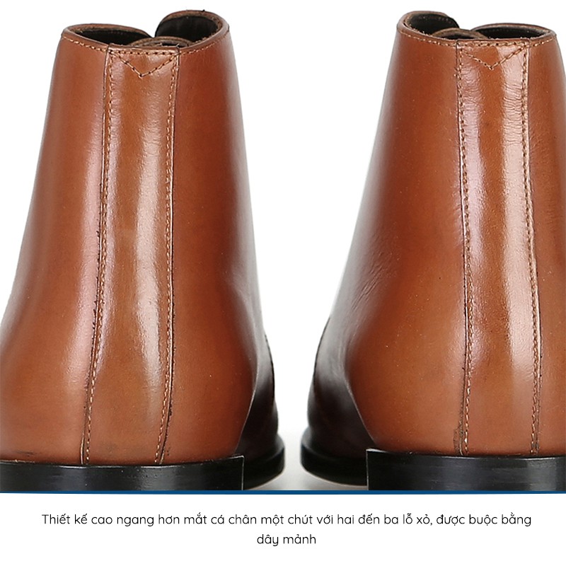 Giày da nam Chukka Boots ClassX Lefo 1810 - (Nâu Bò)
