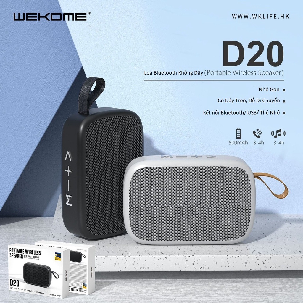 Loa bluetooth không dây Wekome D20 Chính hãng