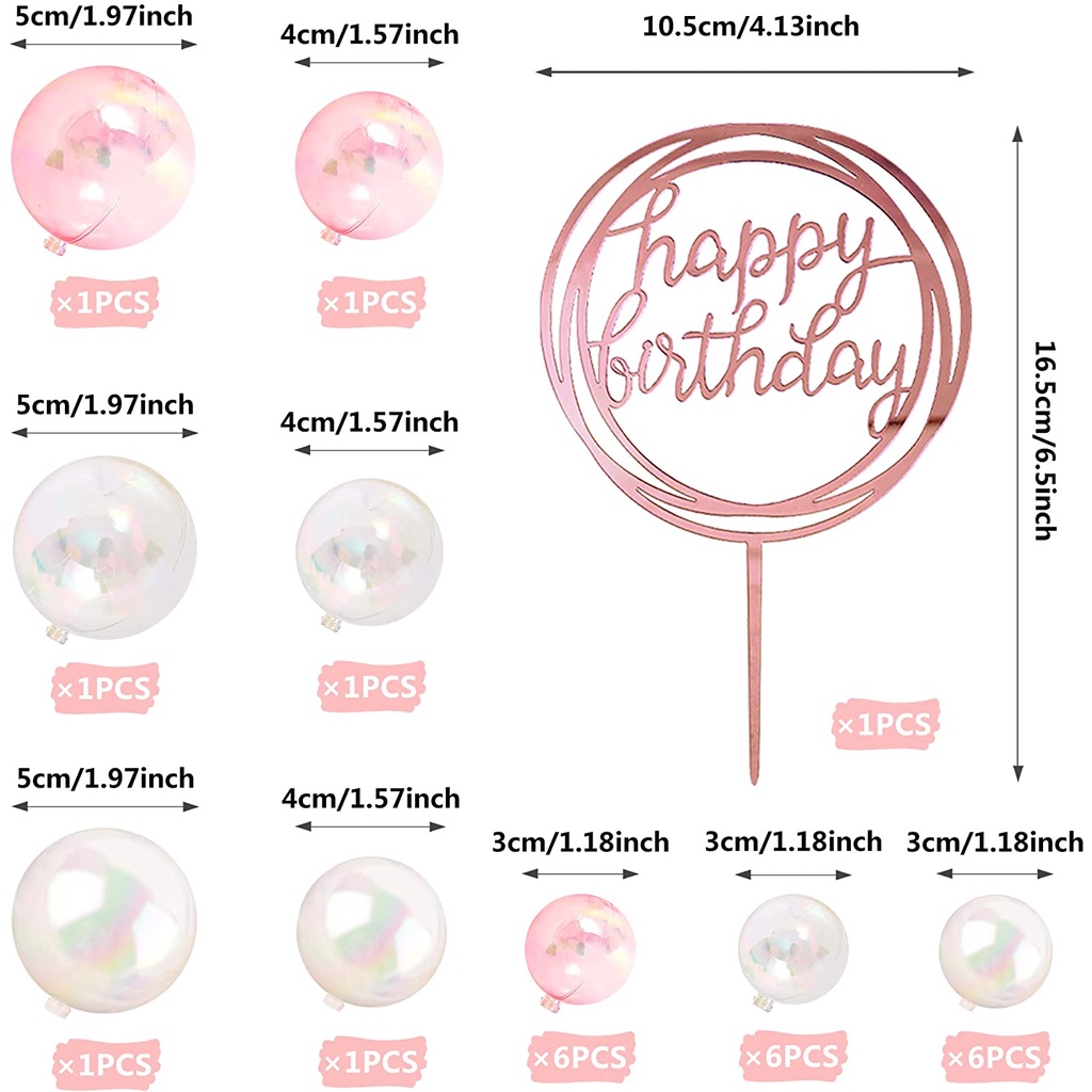 Set 25 Que Cắm Trang Trí Bánh Kem Sinh Nhật Dễ Thương