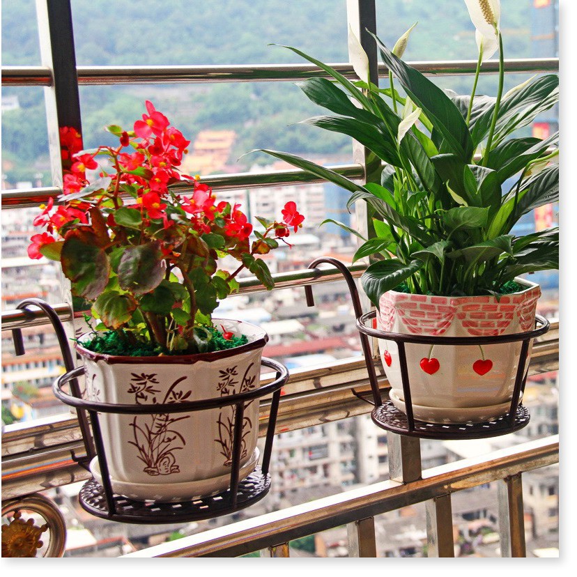Combo 5 giỏ treo chậu hoa ban công bằng sắt