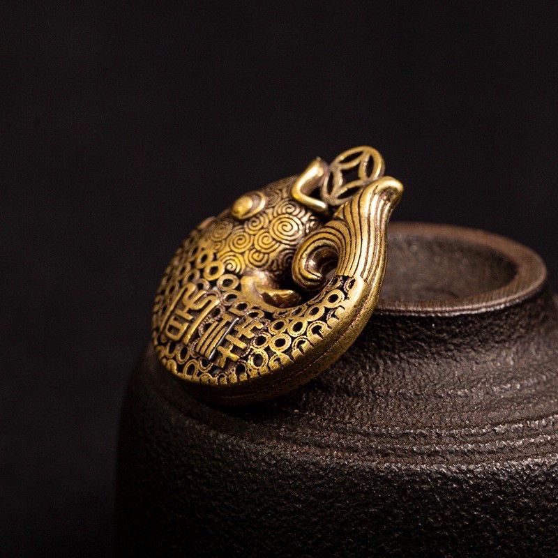 Tượng Trưng Bày Phong Thủy Bằng Đồng Hình Mặt Cá Chép