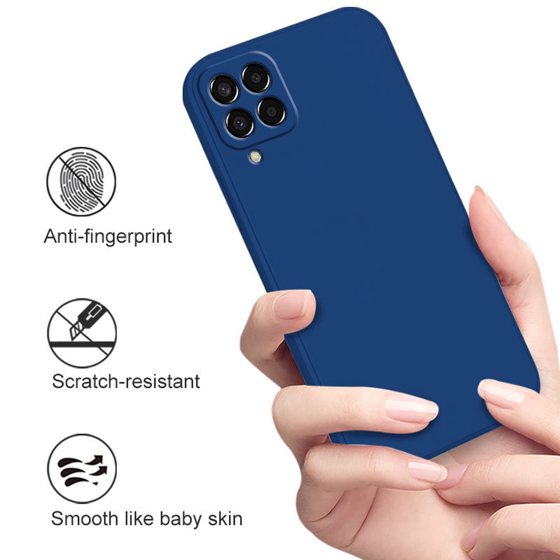 Ốp Điện Thoại Silicone Màu Trơn Kèm Giá Đỡ Hình Mèo Xinh Xắn Cho Xiaomi 11 Lite 5G NE Xiaomi Mi 12X 12Pro Mi 11T Pro