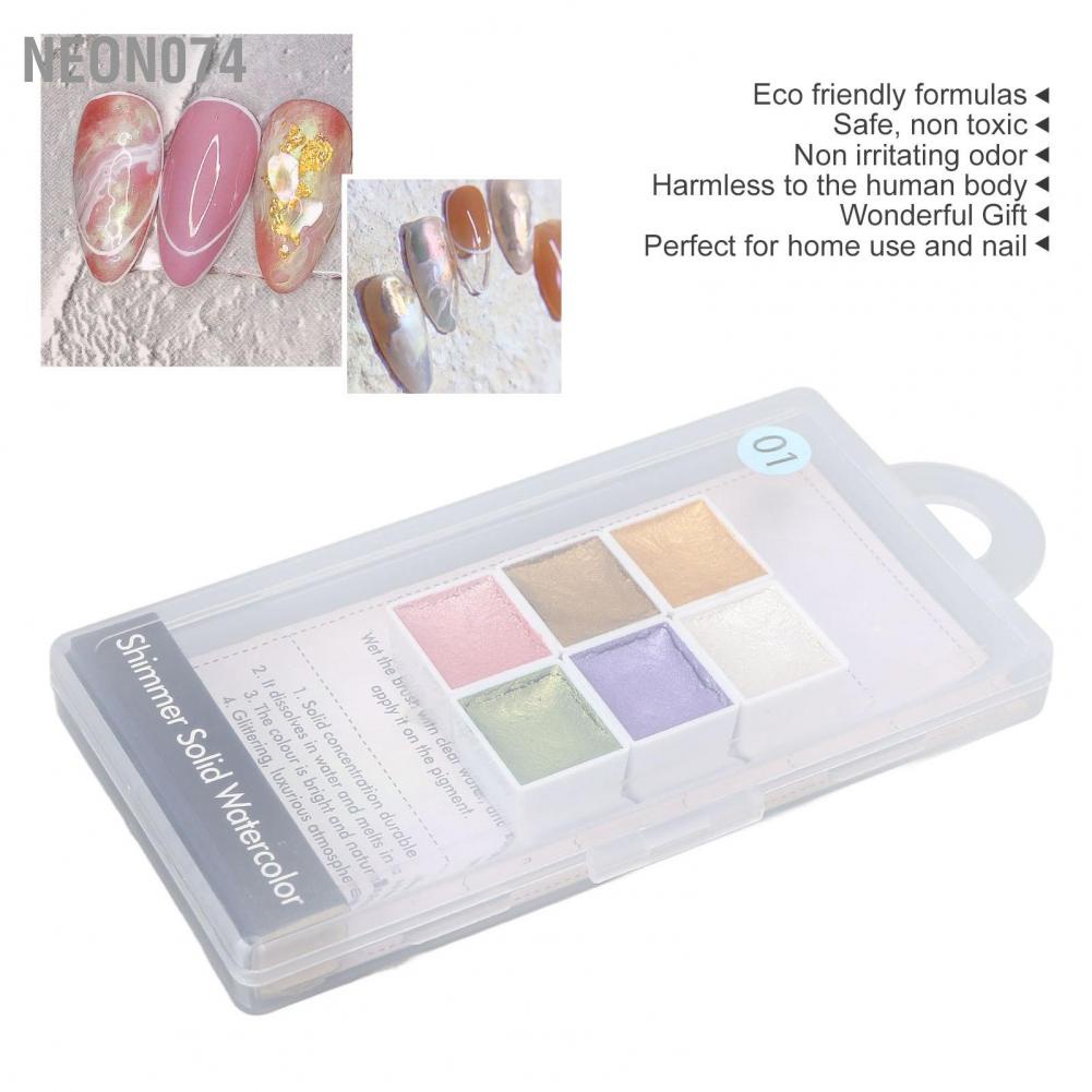 [Hàng mới về] Set màu nước trang trí móng màu nhũ ngọc trai tiện lợi cho gia đình/ salon DIY