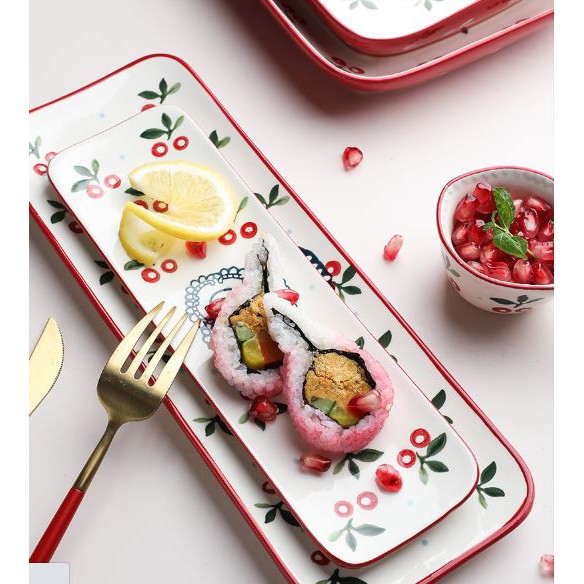 [CÓ SẴN] Bát đĩa sứ họa tiết vẽ tay Cherry đỏ - Bộ sưu tập số 2 | BigBuy360 - bigbuy360.vn