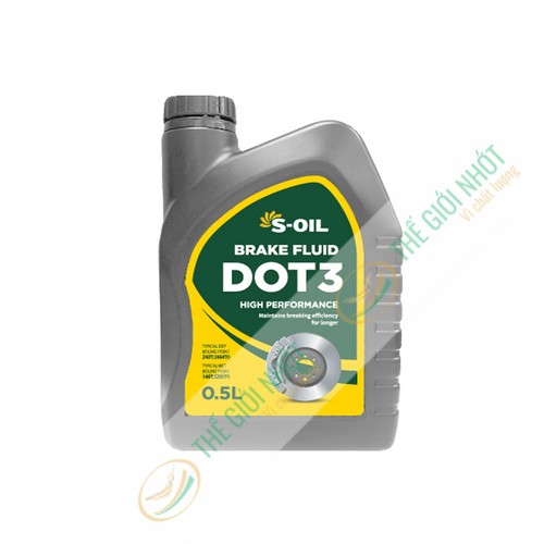 HÀNG SALE - DẦU THẮNG NHẬP KHẨU S-OIL 7 BRAKE FLUID DOT 3 500ML / DOT 4 500ML