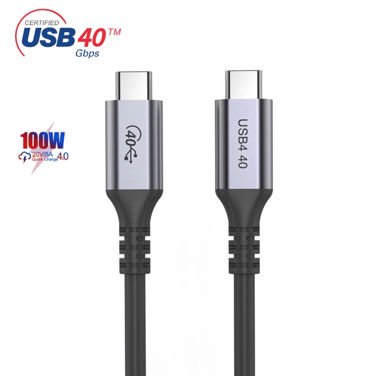 Cáp USB4 (usb 4.0) 40Gbps cổng usb type-c tương thích Thunderbolt 3 xuất hình 5k 60hz macbook imac - sạc 100W PD QC