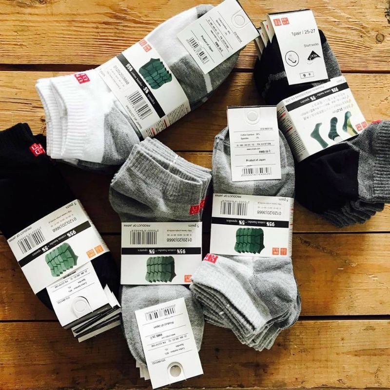 Combo 200 đôi tất uni cổ ngắn nam nữ
