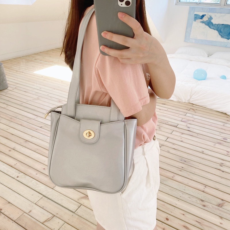 Túi Đeo Vai Màu Sắc Đơn Sắc Thời Trang Cao Cấp Cho Nữ