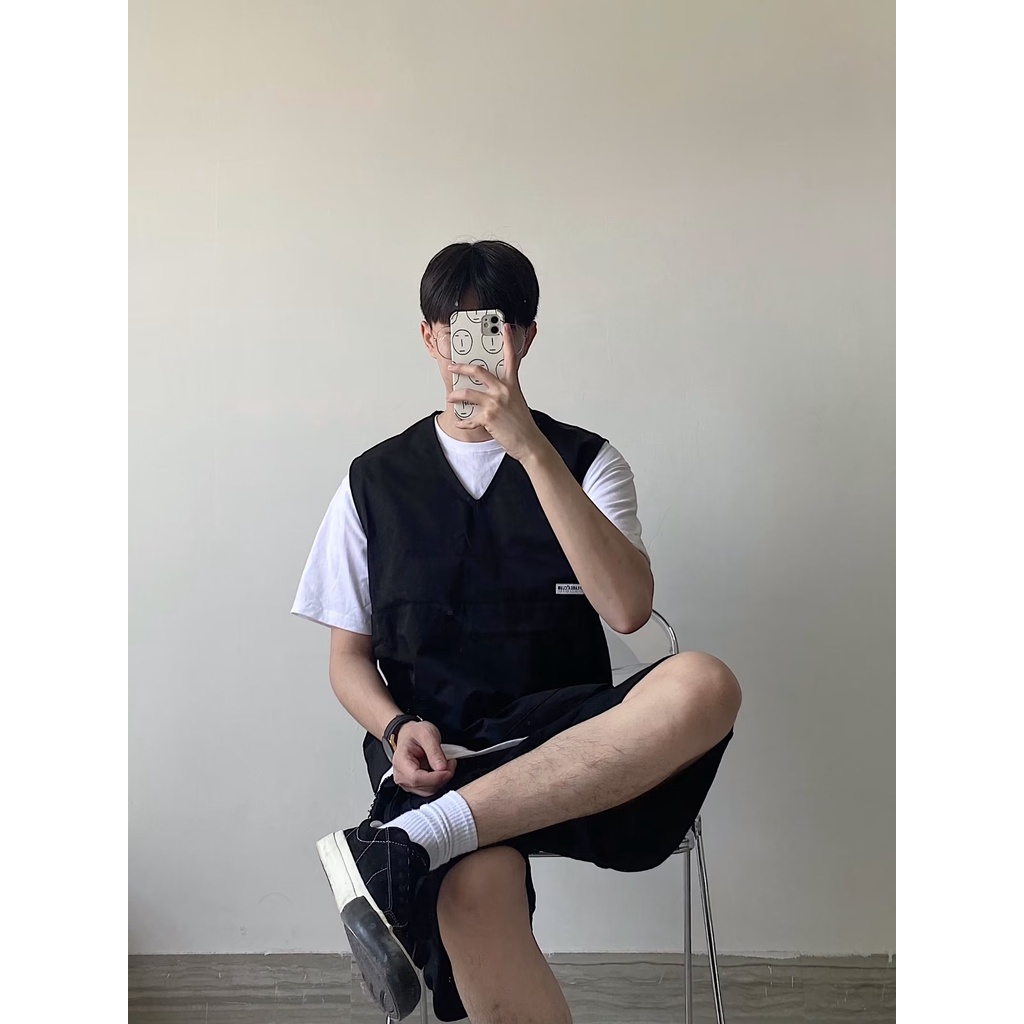 Áo Ba Lỗ Dáng Rộng Cỡ Lớn Thoải Mái Phong Cách Hip Hop Đường Phố Hàn Quốc Thời Trang Mùa Hè Cho Nam Và Nữ M-2XL