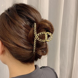 Kẹp tóc càng cua kim loại đính ngọc trai nhân tạo phong cách Hàn Quốc thanh lịch bền đẹp Mely Fashion KT01