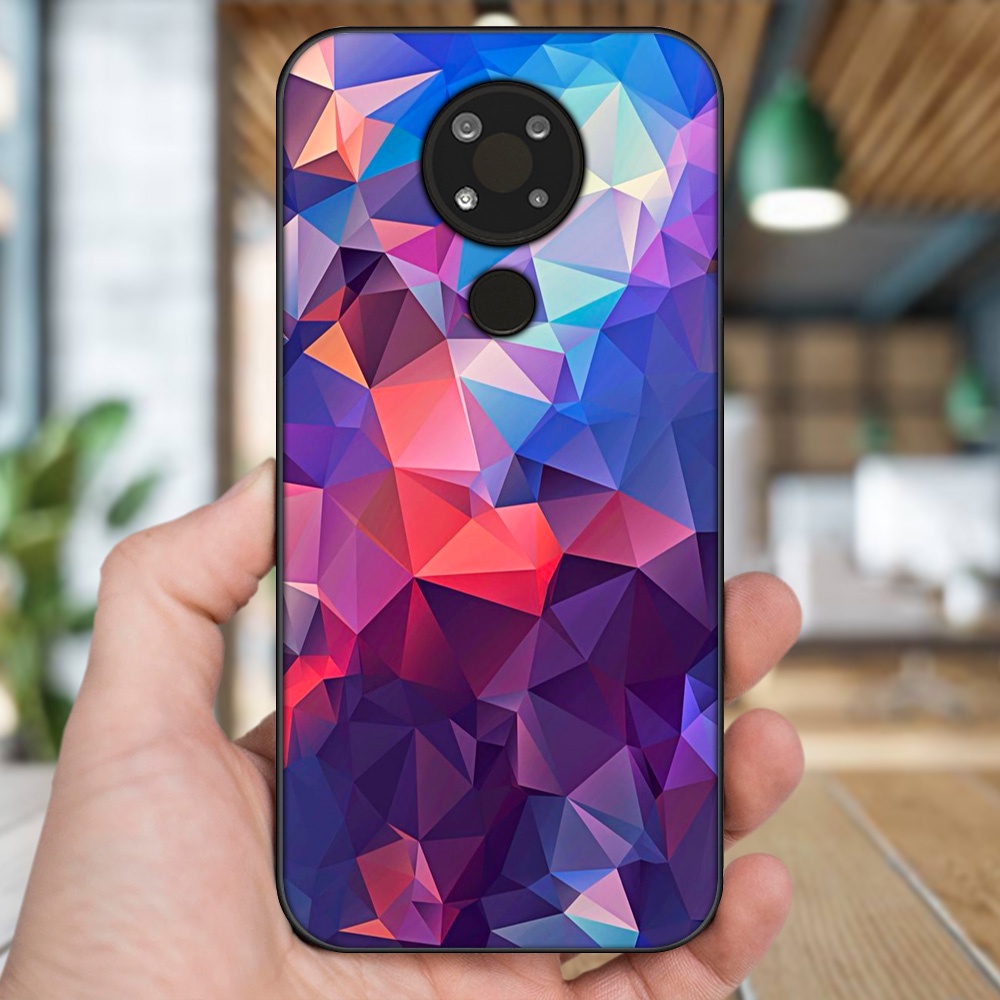 Ốp lưng Nokia 3.4 viền đen in hình hoạ tiết 3D