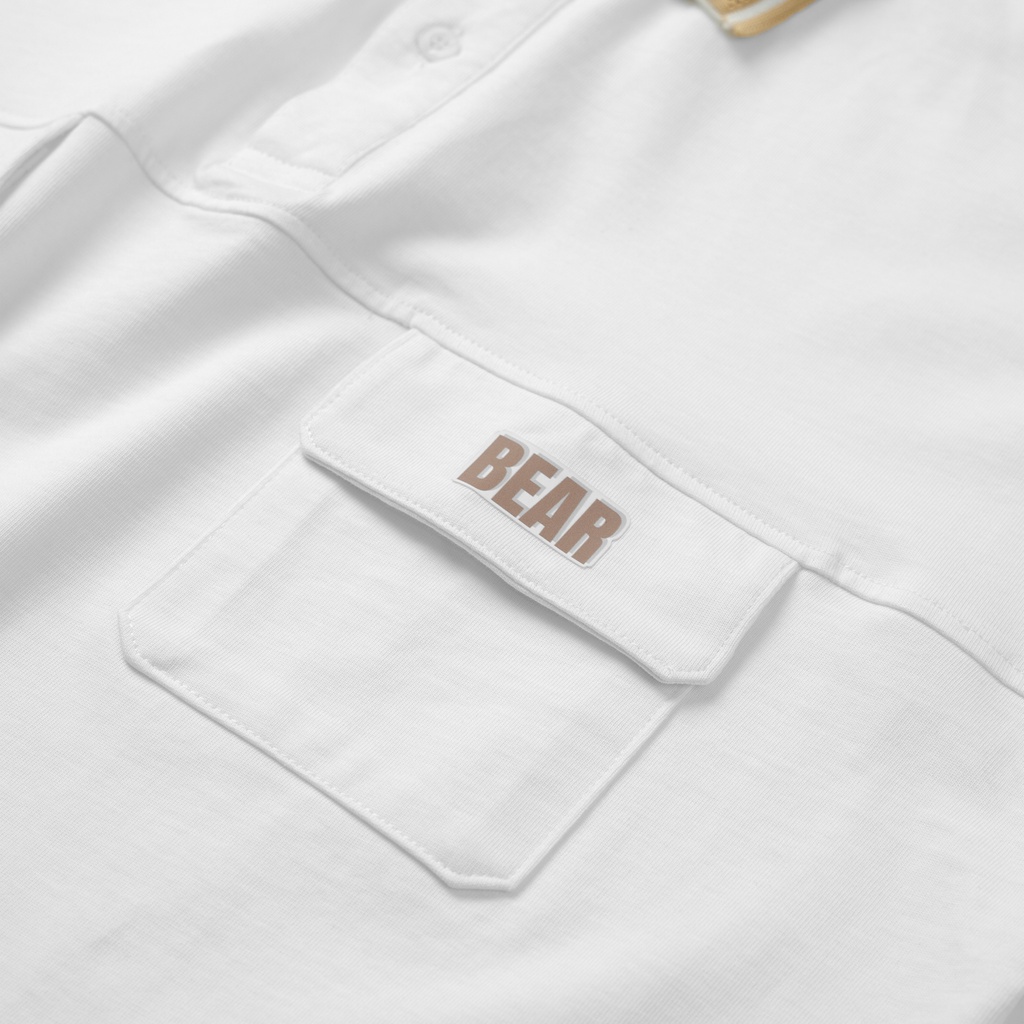 Áo thun Polo YOUNGBEAR vải cotton dệt kim sợi đôi, form oversize, trẻ trung, năng động - HAPPYHOW