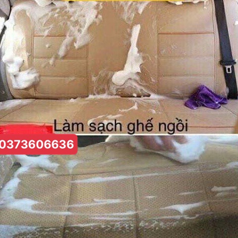 Chai vệ sinh nội thất ô tô đa năng dạng bọt Camel Vệ Sinh Ghế Da Nội Thất Ô Tô Foam Cleaner Màu Vàng chai 650ml