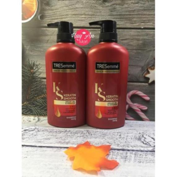 Dầu gội đầu Tresemme KERATIN SMOOTH màu đỏ 😇 FREESHIP 😇cặp dầu gội xả thái lan 450ml, 5 trong 1 suôn mượt vào nếp