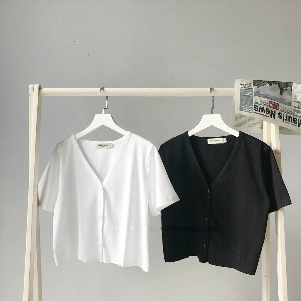 Áo Croptop YUNI VIỀN NÚT Ulzzang Nữ (Kiểu: TÀ ÁO KHÔNG MAY) 1hitshop