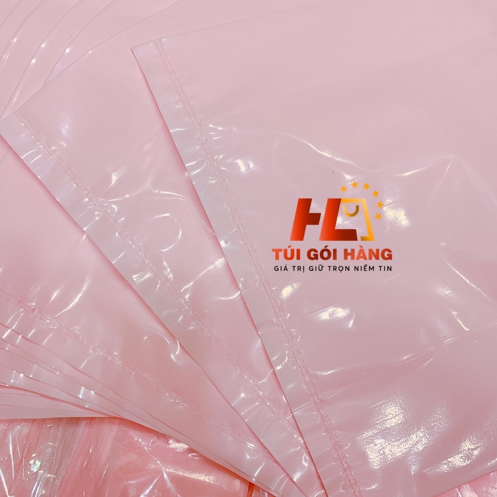 Túi nilong hột xoài pe màu hồng pastel TUIGOIHANGHL