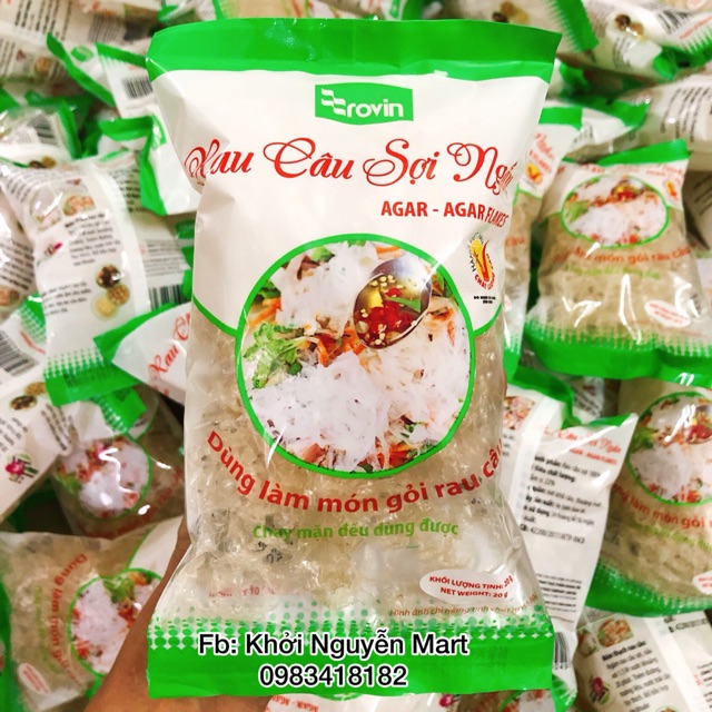 10 Gói Miến Rau Câu Sợi Ngắn Hoàng Yến