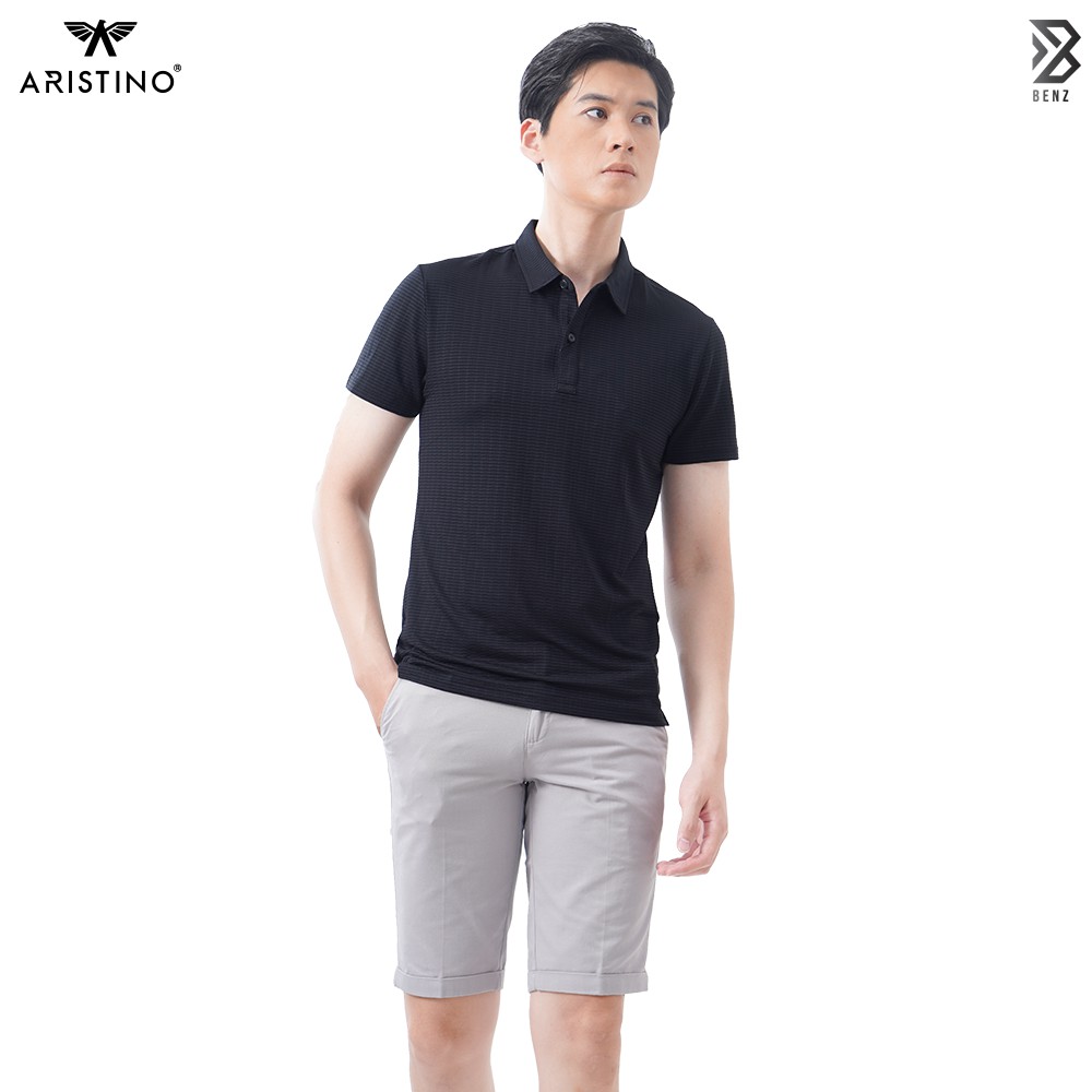 Áo thun nam Aristino màu Đen,Chất liệu Cupro - APS028S9