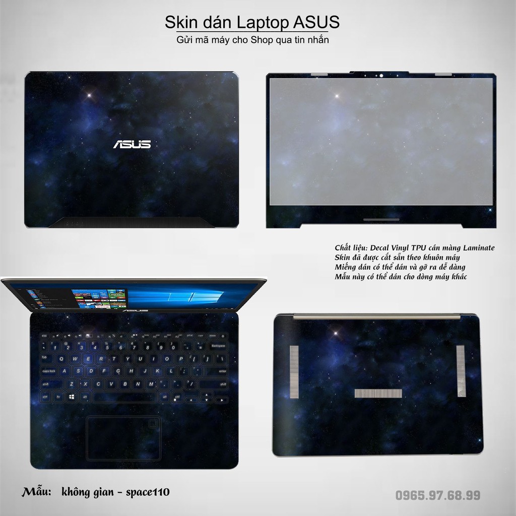 Skin dán Laptop Asus in hình không gian _nhiều mẫu 19 (inbox mã máy cho Shop)