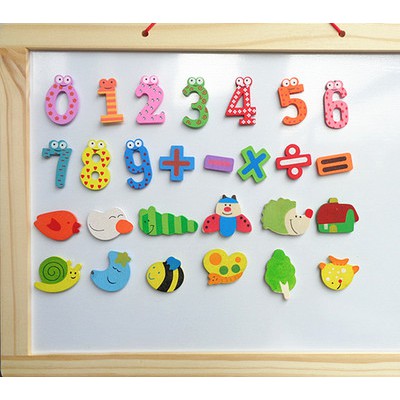 Bộ chữ số gỗ nam châm các loại (Wooden Magnetic Letters/Numbers)