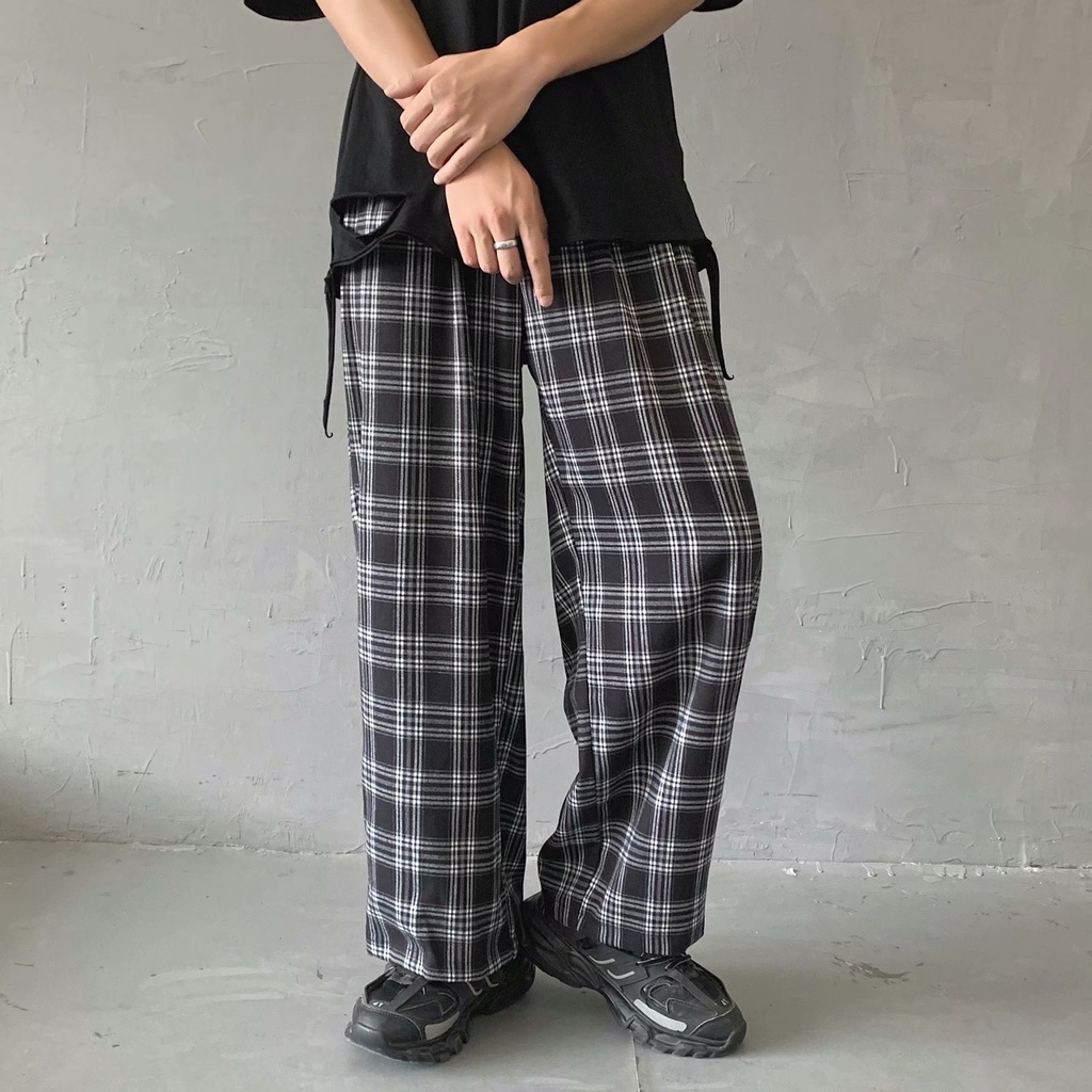 Contrast Color Striped Loose Pants Size M-2Xl For Men