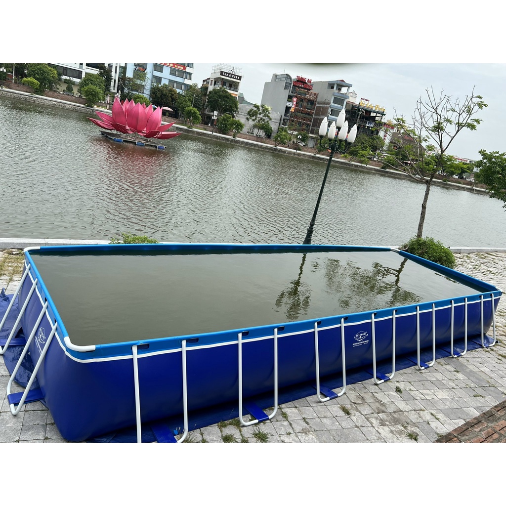 Bể bơi BestPool gia đình cho bé tập bơi, phao bơi, kính bơi, hồ bơi khung kim loại lắp ráp, bể bơi mini