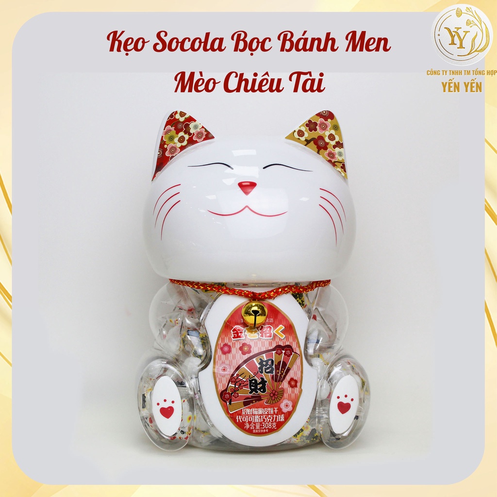 Kẹo Socola socola bọc bánh men hộp con mèo dễ thương 68g và 308g [Date: 11/2022]