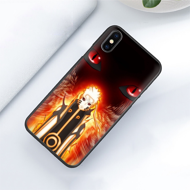 Ốp lưng mềm hình Naruto Kakashi Sasuke cho iPhone 11 Pro XS Max XR X 8 7 6S 6 Plus 5S 5 SE 2020