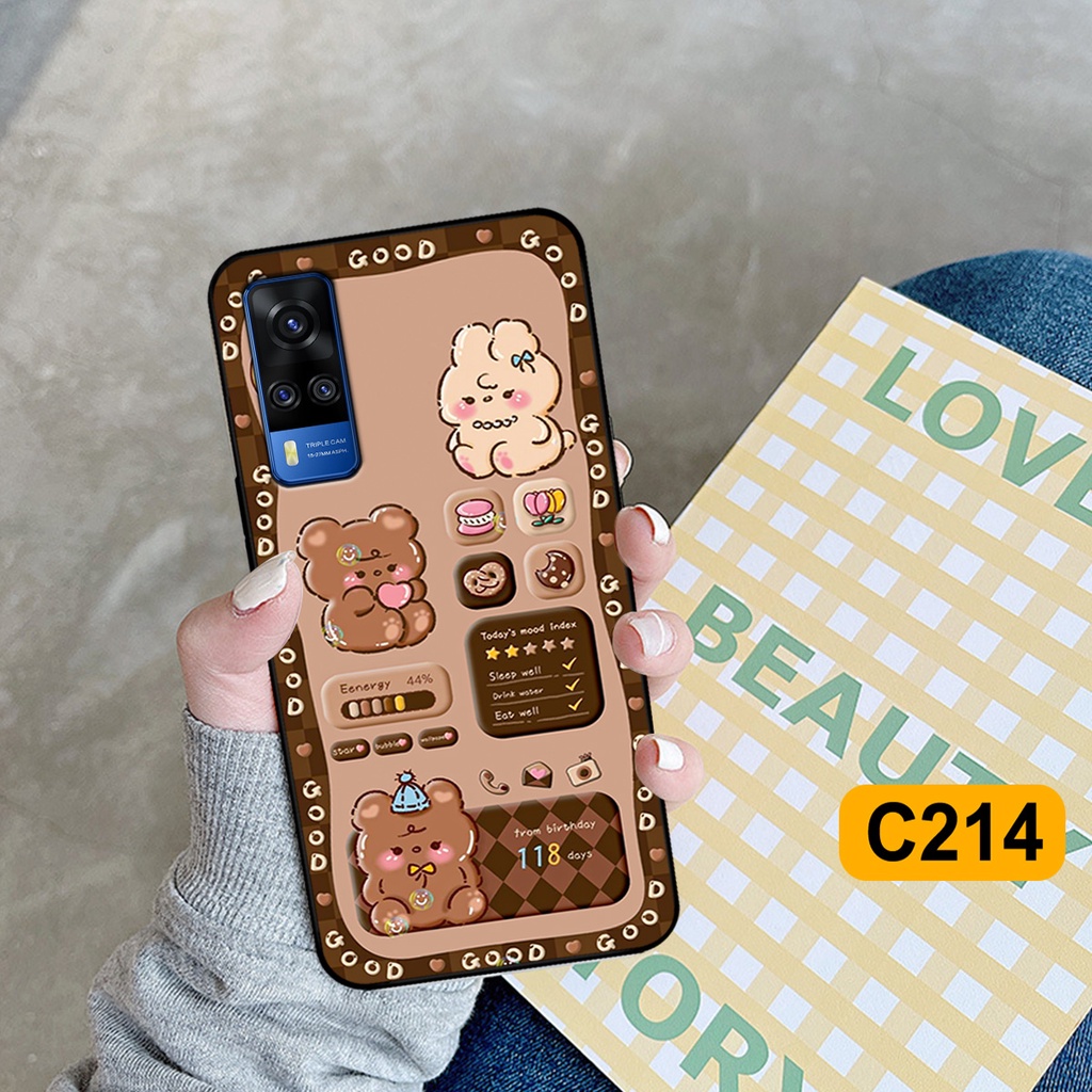 Ốp lưng Vivo Y51 2020 - Vivo Y53s - Vivo Y72 5G in hình gấu bear dễ thương, bền đẹp