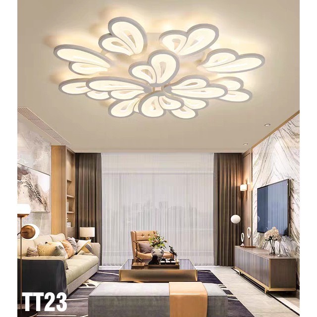 Đèn Ốp Trần Trang Trí – Đèn Áp Trần Trang Trí Phòng Khách,Gồm 3 Chế Độ Ánh Sáng,Có Điều Khiển Từ Xa Tiện Dụng- Đèn Trần