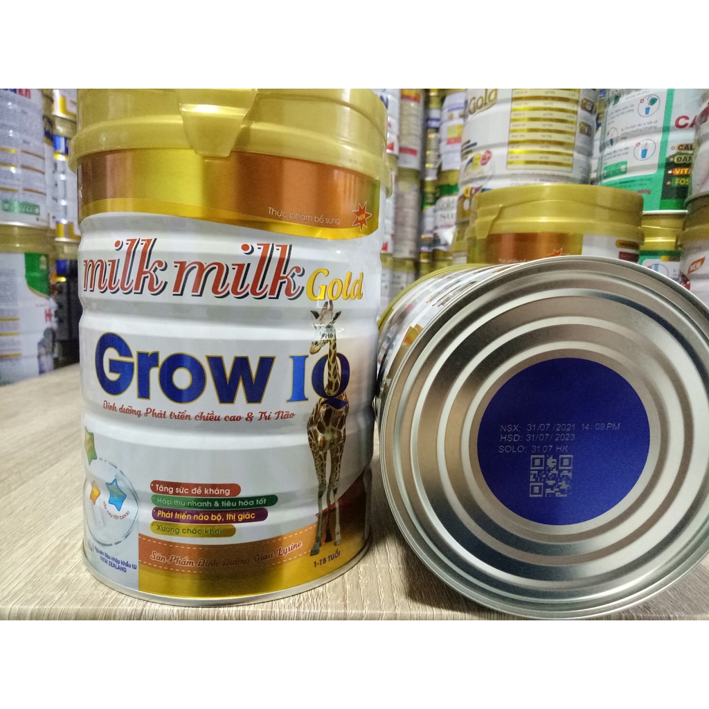 Sữa phát triển chiều cao, trí não milkmilkgold lon 900g dành cho trẻ  1-15 tuổi