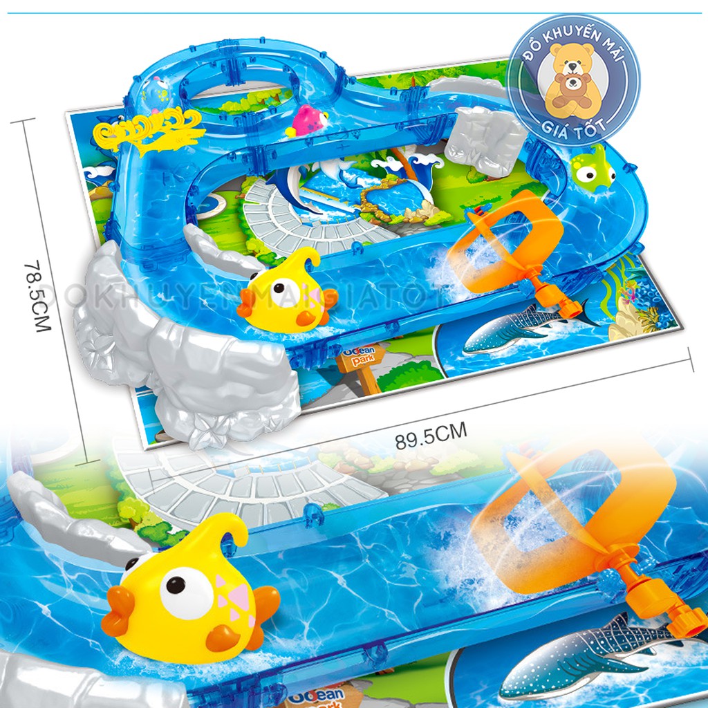 Bộ đồ chơi câu cá cho bé có vòng trượt nước bằng nhựa an toàn 868-4 - Đồ khuyến mãi giá tốt