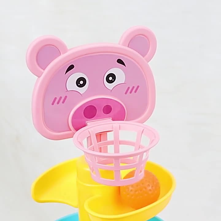 Cầu Trượt Thả Bóng Xoay Tròn 5 Tầng 10 Bóng, Tháp bóng lăn và đồ chơi bóng xoay, Đồ chơi giáo dục, vận động cho bé yêu