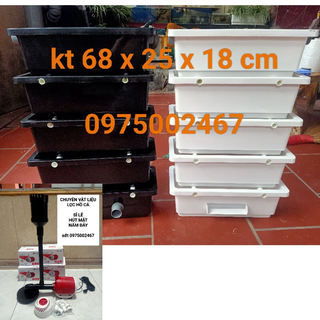 baki lọc hồ koi, bể cá kt 1 khay 68 x 25 x 18cm(gồm dàn mưa)