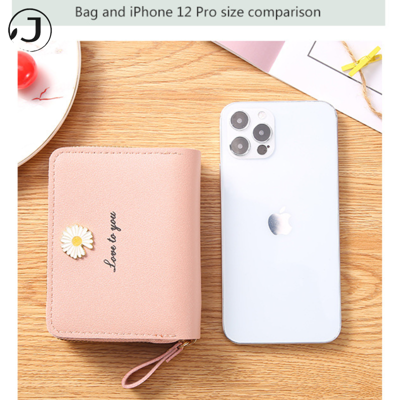 Ví da PU  Cầm Tay Ngắn đẹp mini họa tiết hình hoa cúc thời trang dành Bóp đựng tiền cho nữ | BigBuy360 - bigbuy360.vn