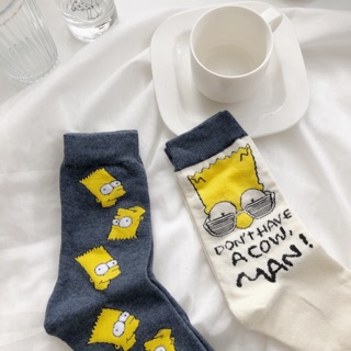(Ảnh thật) Tất/vớ nam nữ cao cổ thiết kế hoạt hình SIMPSON SOCK