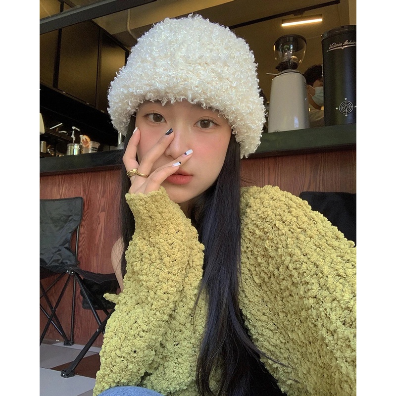 Mũ Len Cuộn Mềm Mại Thời Trang Mùa Đông Đáng Yêu Cho Nữ