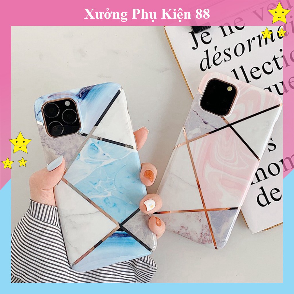 Ốp iphone - Ốp lưng vân đá ánh laser