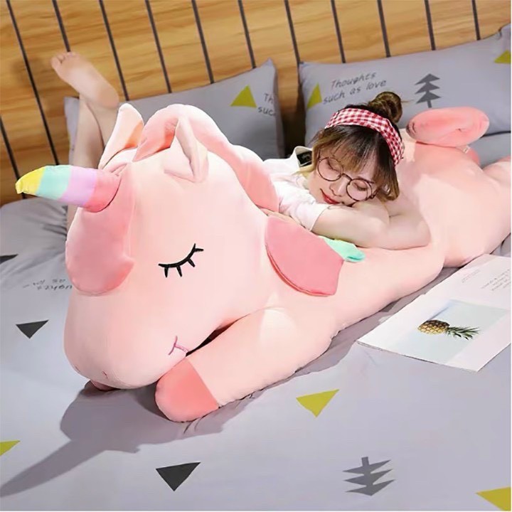 Gấu bông gối ôm ngựa pony kì lân ngựa unicorn nhập khẩu co dãn 4 chiều