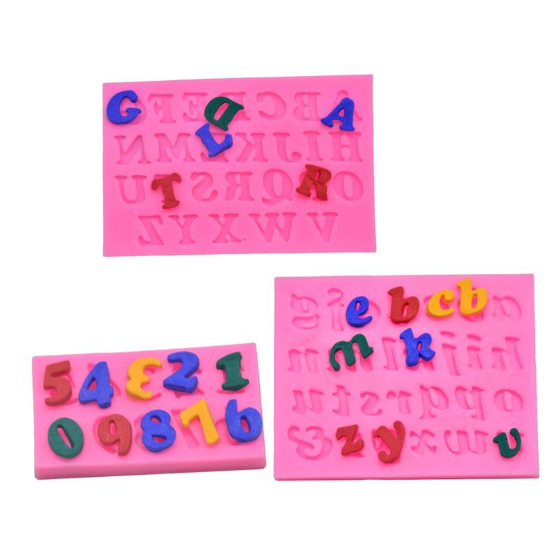 Set 3 Khuôn Nhựa Làm Đồ Trang Sức Hình Chữ Cái Và Số