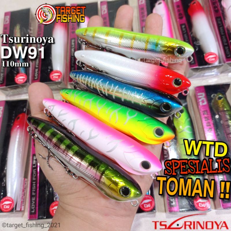 Mồi câu cá giả Pencil Lure TSURINOYA DW91 Walking Dog Hita Lure