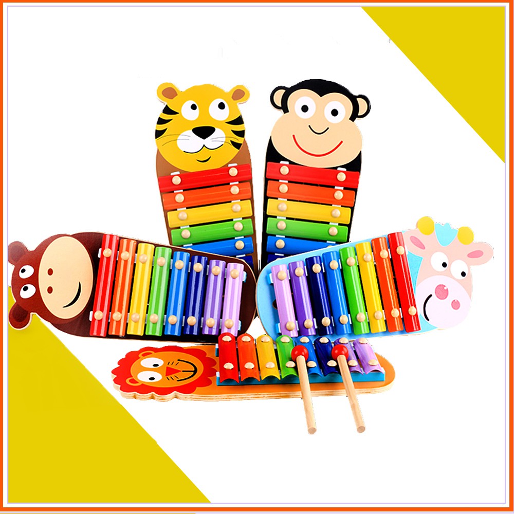 Đồ chơi đàn gỗ Xylophone 8 Quãng đáng yêu Cho Bé