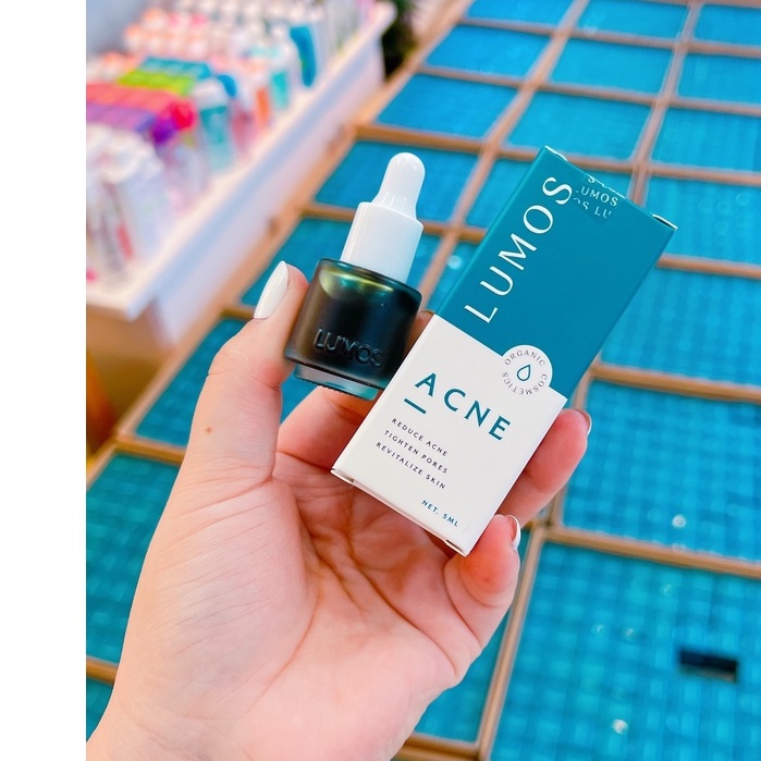 Serum ngừa mụn Lumos Acne lọ 5ml, xóa mụn se khít lỗ chân lông mẫu mới 2021