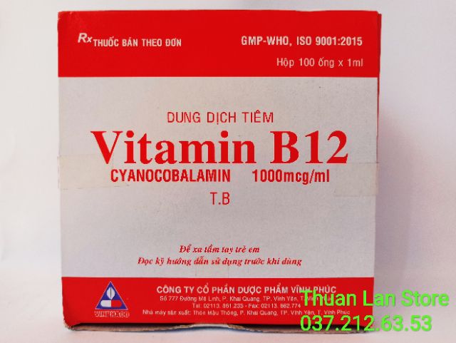 Vitamin B12 Dùng Giải Độc Cho Cây Trồng ống 1ml