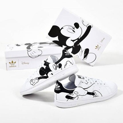 Giày Thể Thao Thiết Kế In Hình Chuột Mickey Thời Trang