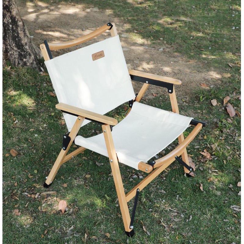 Ghế gỗ xếp gấp gọn có túi đựng gỗ sồi cắm trại dã ngoại du lịch, Ghế cắm trại tựa lưng có tỳ tay | BigBuy360 - bigbuy360.vn