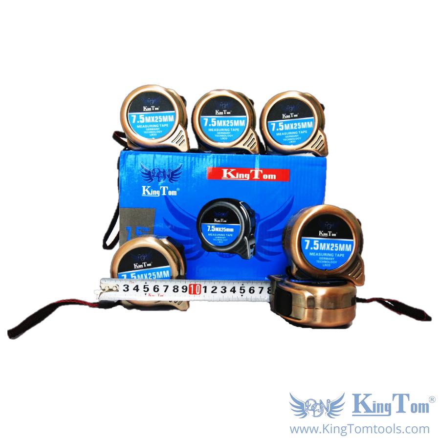 Cuộn Thước Kéo 2 Mặt 5M-7,5M KINGTOM có Lỗ ban
