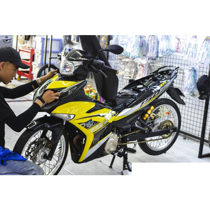 Tem trùm exciter 150 vàng đen y15zr, tem exciter 150, team trùm exciter 150, tem xe exciter 150, tea